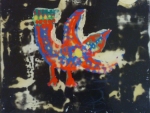 sari bird Mia Tremblay encaustic painting